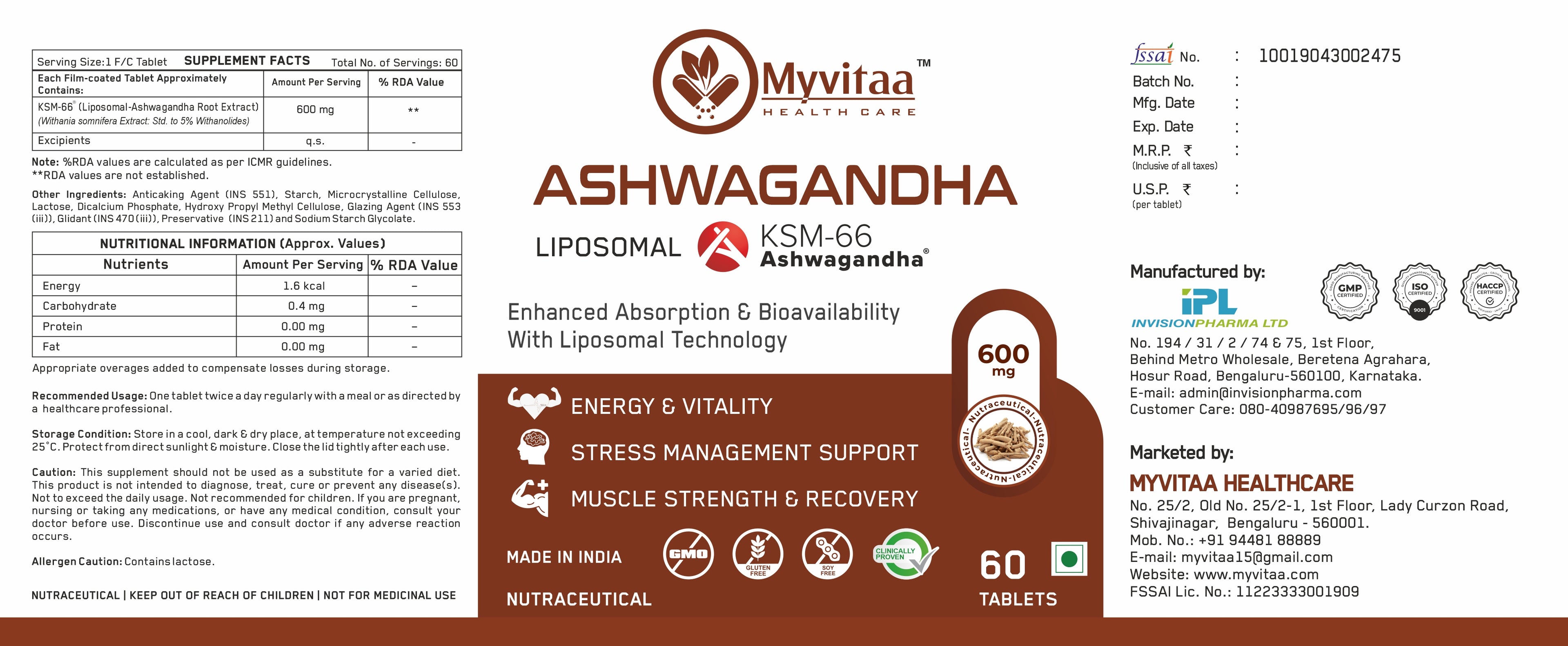 Ashwagandha Tablets 60s
