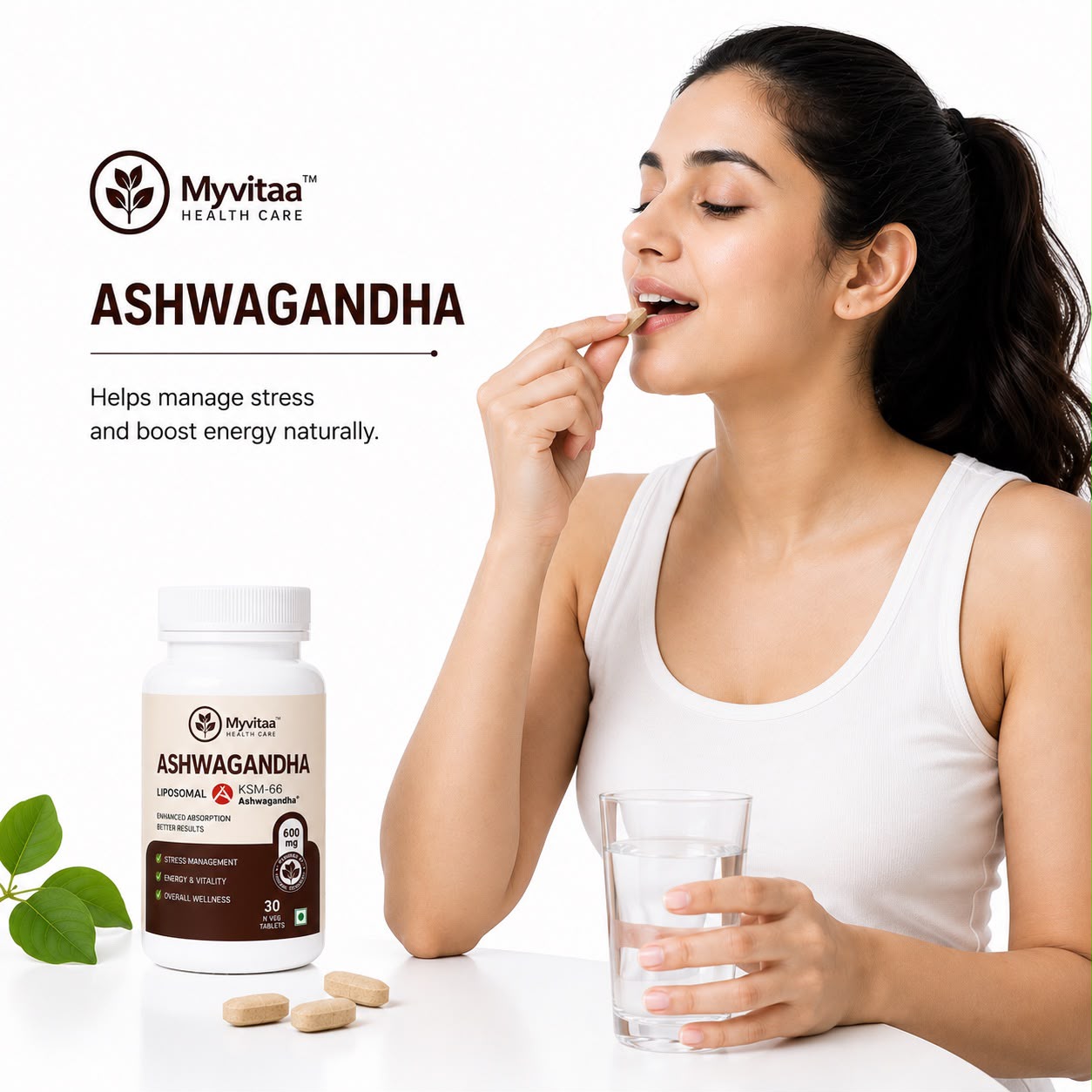 KSM Ashwagandha Tablets 30s  Stress & Wellness Support